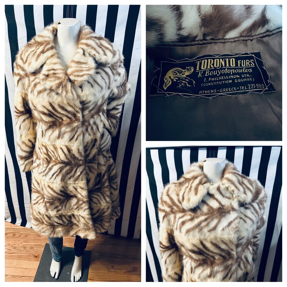 Toronto Furs Vintage Convertible Designer Mink Coat - Made in Greece
